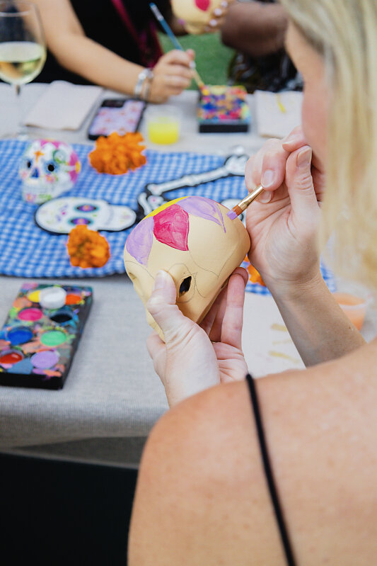 calaverita painting workshop at Velas Vallarta this summer vacations